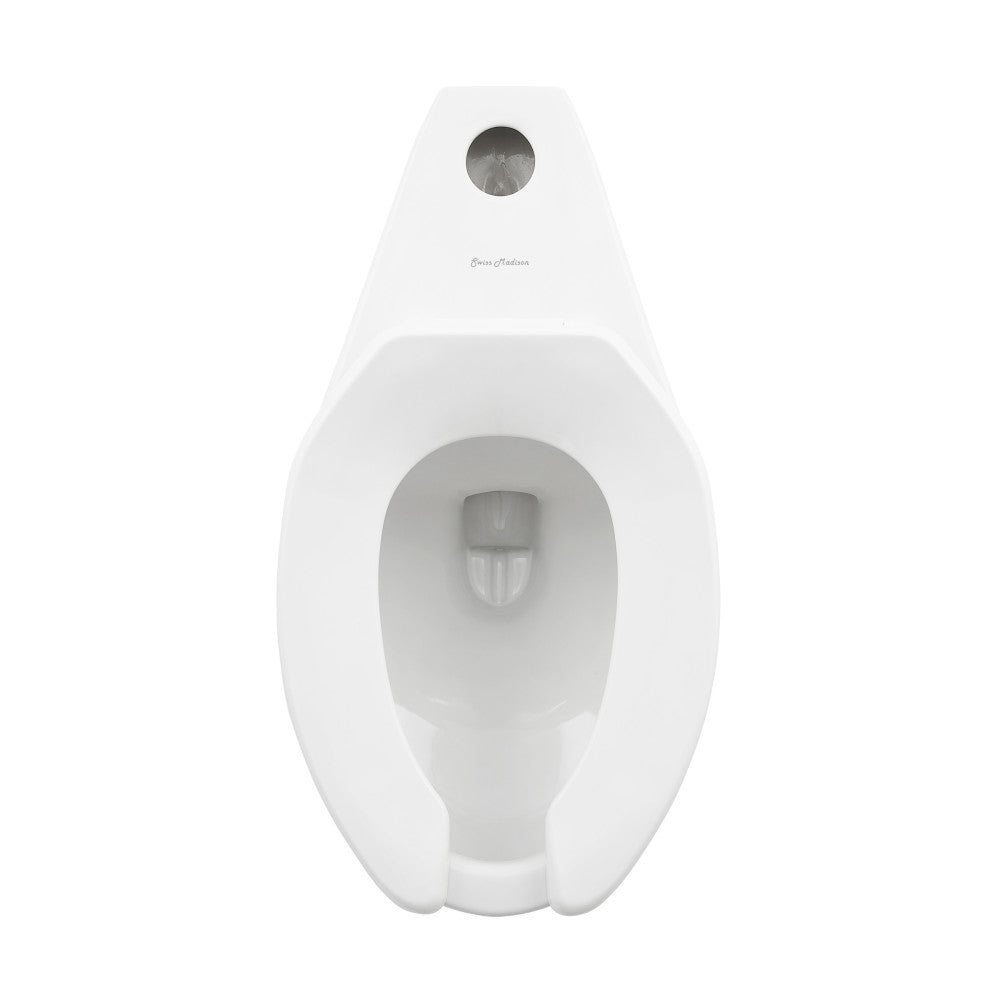 Sirene Floor-Mounted Commercial Elongated Top Flush Spud Flushometer Toilet Bowl