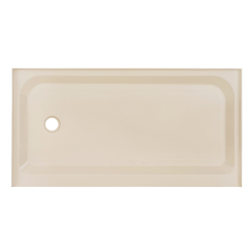 Voltaire 60" x 32" Single-Threshold, Left-Hand Drain, Shower Base in Biscuit
