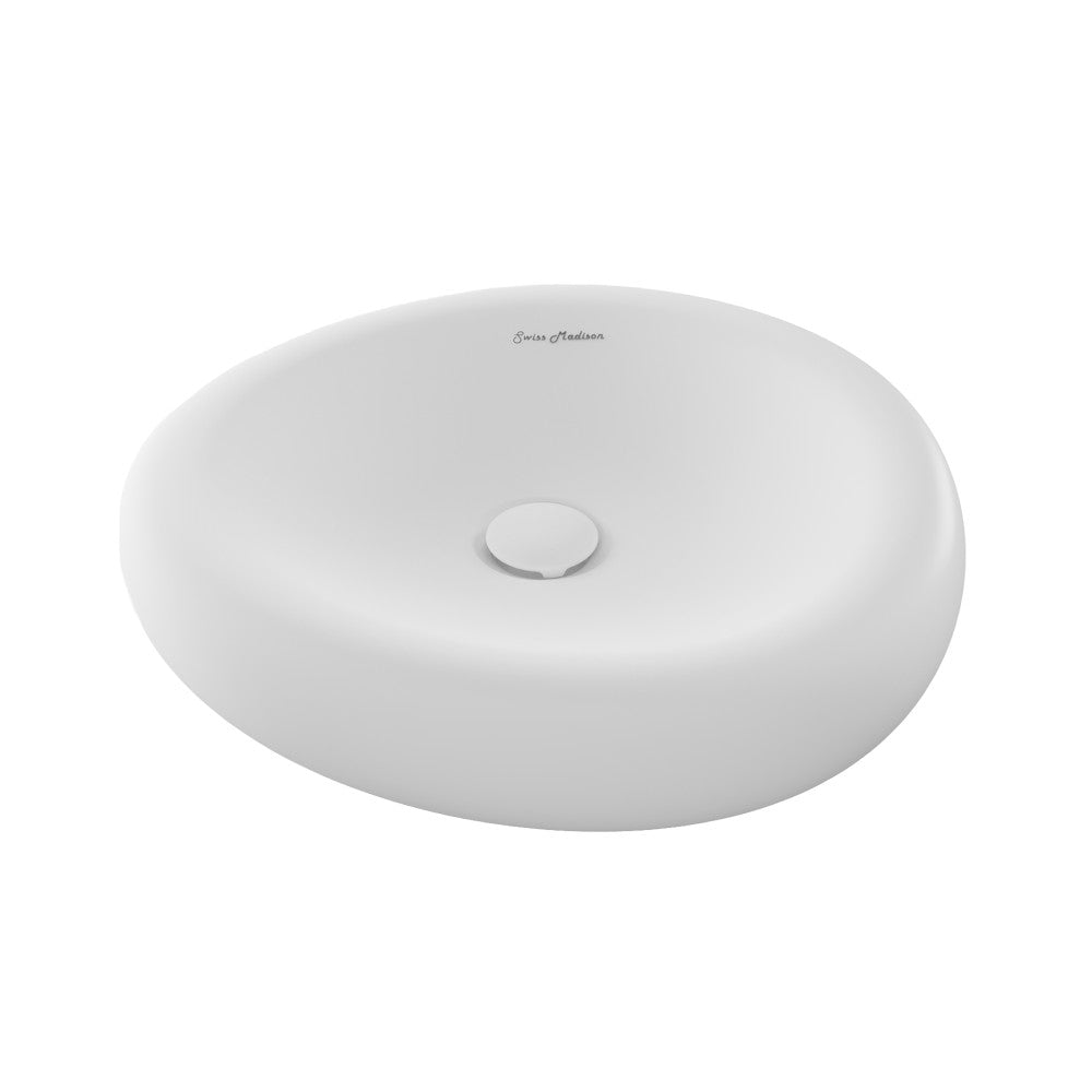 Nanterre 16" Round Vessel Sink in Glossy White