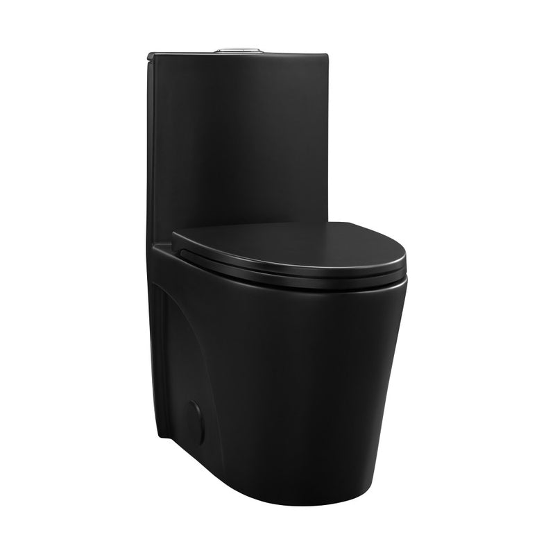 St. Tropez One-Piece 14" Rough-in 1.1/1.6 GPF Dual Top Flush Elongated Toilet in Matte Black