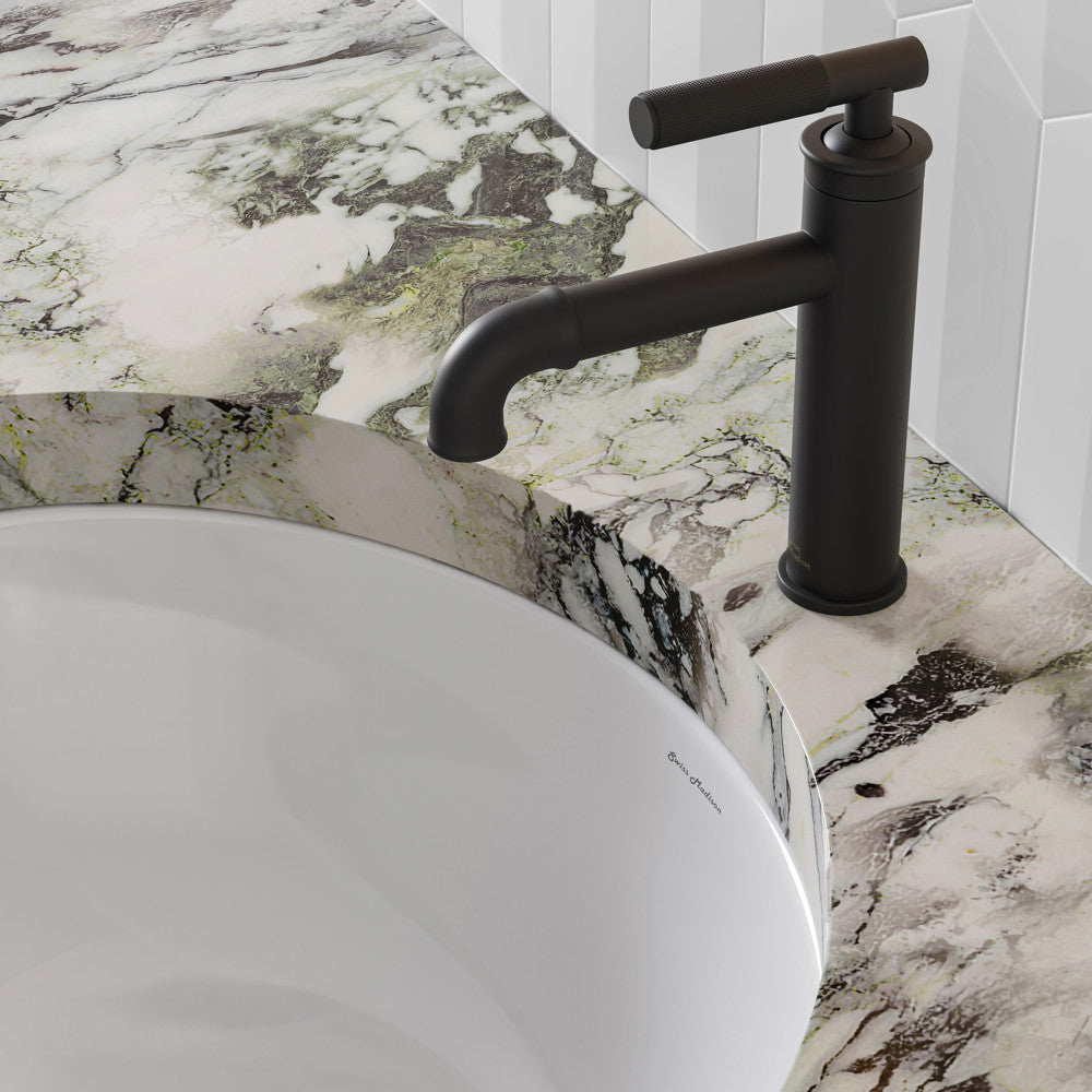Avallon Single Hole, Single-Handle Sleek, Bathroom Faucet in Matte Black