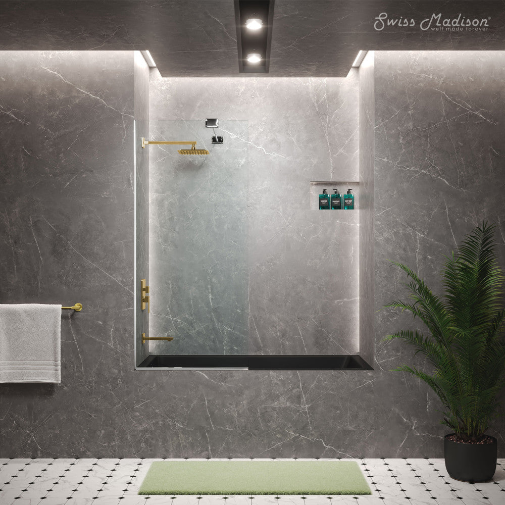 Concorde Single-Handle 1-Spray Tub and Shower Faucet in Brushed Gold (Valve Included)