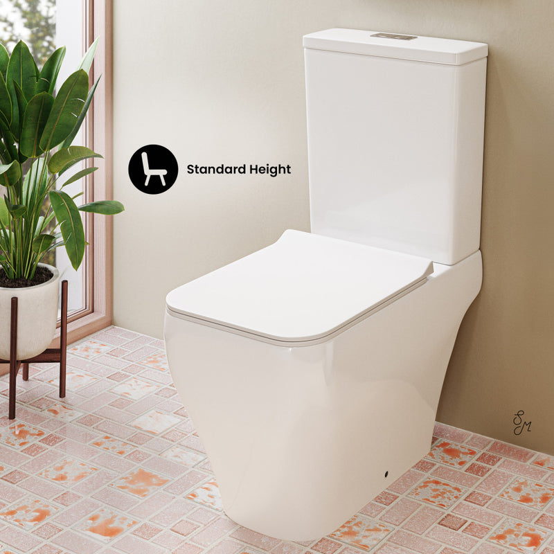 Nadar Two-Piece Square Toilet Dual-Flush 1.1/1.6 gpf