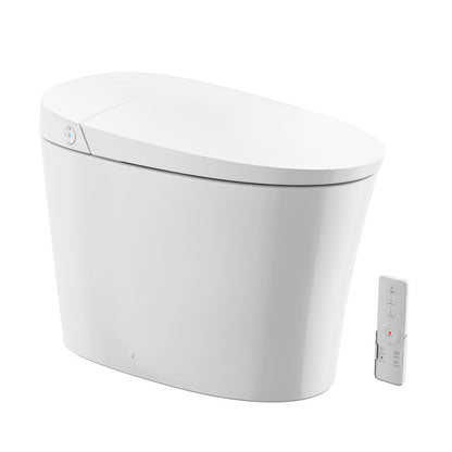 Viro V10 Smart Toilet 12” Rough-in ADA Height in Glossy White with Integrated Tank, Soft-close, Foot Sensor