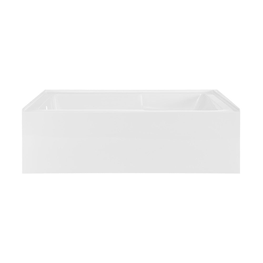 Voltaire 72" x 36" Left-Hand Drain Alcove Bathtub with Apron and Armrest