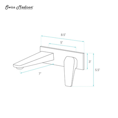 Voltaire Single-Handle, Wall-Mount, Bathroom Faucet in Brushed Nickel