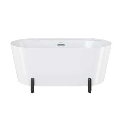 Monaco 59" Freestanding Bathtub with Matte Black Stand