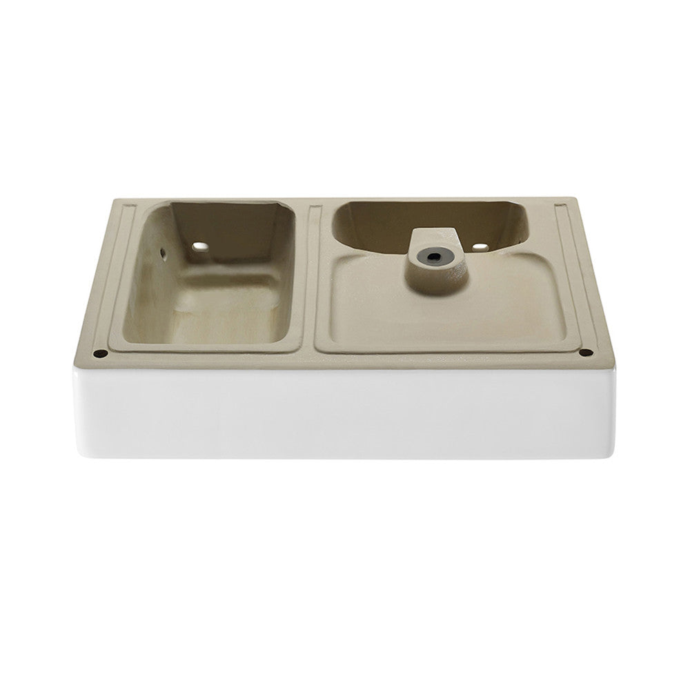 St. Tropez 30" Rectangle Wall-Mounted Sink with Left Side Faucet Mount