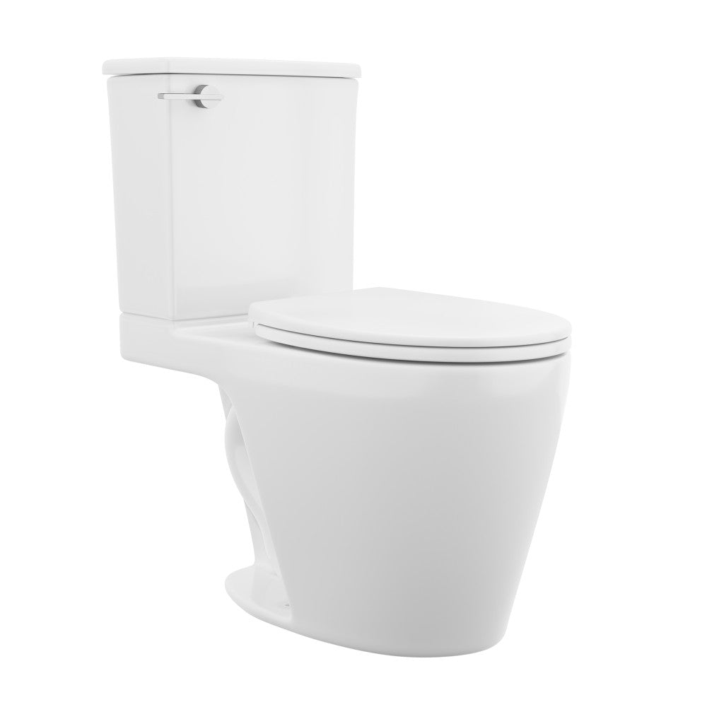 Carlton Belmont Semi-Skirted Two-Piece 12" Rough-in 1.28 GPF Left-Hand Flush Elongated Toilet in Glossy White