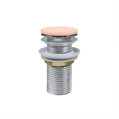 Lisse Concrete Bathroom Sink Non-Overflow Pop Up Drain in Matte Blush