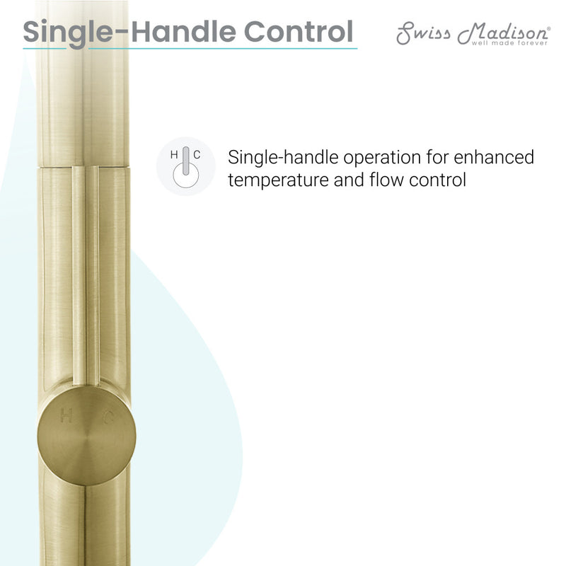 Chalet Single Handle, Pull-Down Kitchen Faucet in Brushed Gold