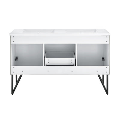 Annecy 60" Freestanding Bathroom Vanity in Gray with Sink Top