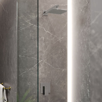 Concorde Single-Handle 1 Spray 8" Wall Mounted Fixed Shower Head in Chrome (Valve Included)