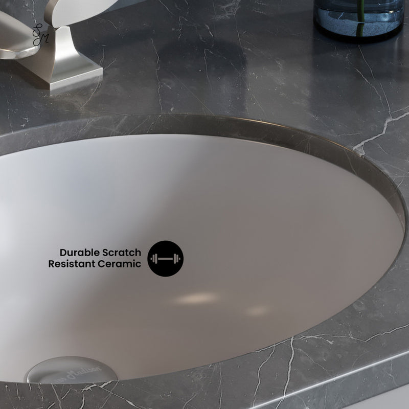 Monaco 18 Oval Under-Mount Bathroom Sink