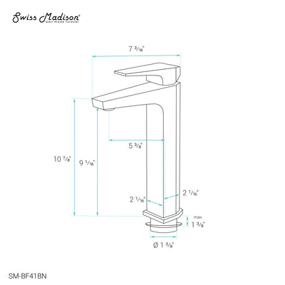 Voltaire Single Hole, Single-Handle, High Arc Bathroom Faucet in Brushed Nickel