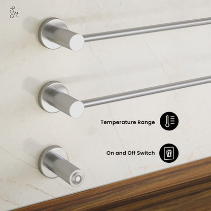 Claire 3-Bar Electric Towel Warmer in Chrome