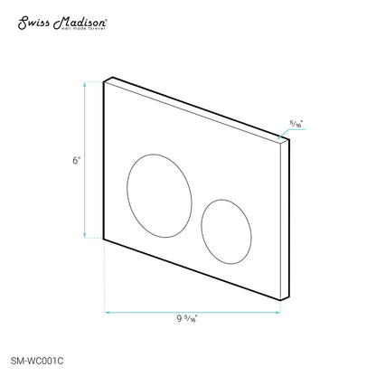 Calice Wall-Hung Toilet Bundle 0.8/1.6 GPF Dual Flush in Glossy White with Flush Plate