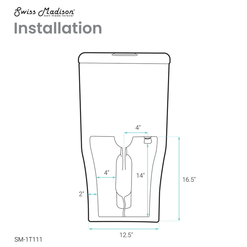 Burdon One-Piece Elongated Toilet Vortex Dual-Flush 1.1/1.6 gpf