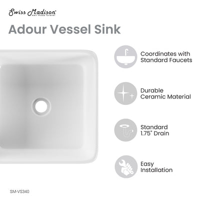 Adour 14'' Vessel Sink in White