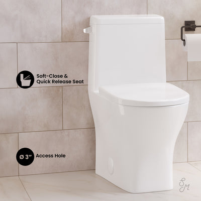 Sublime II One-Piece Round Toilet Side Flush 1.28 GPF