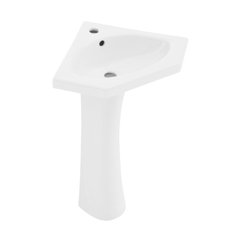 St.Tropez Corner Two-Piece Pedestal Sink