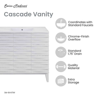 Cascade 36'' Bathroom Vanity in White