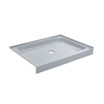 Voltaire 48" x 36" Single-Threshold, Center Drain, Shower Base in Gray