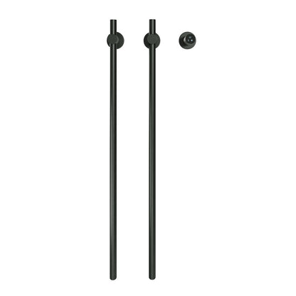 Monaco 2-Bar Electric Towel Warmer with Timer in Matte Black