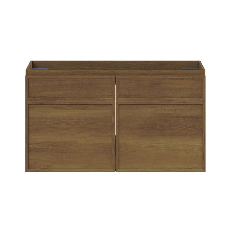 St. Tropez 36" Wall-Mounted Bathroom Vanity Cabinet without Top in Brown Oak