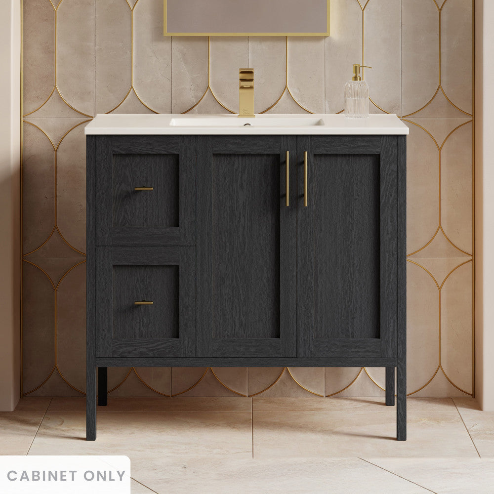 Forme 36" Modular Freestanding Bathroom Vanity Cabinet without Top in Black Oak