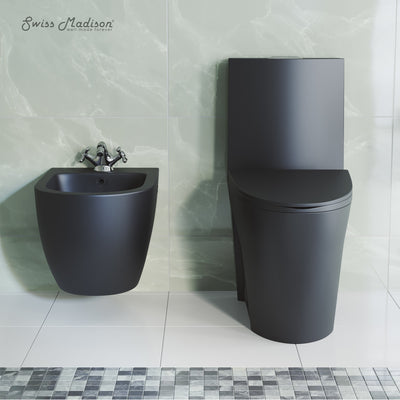 St. Tropez Wall Hung Bidet in Matte Black