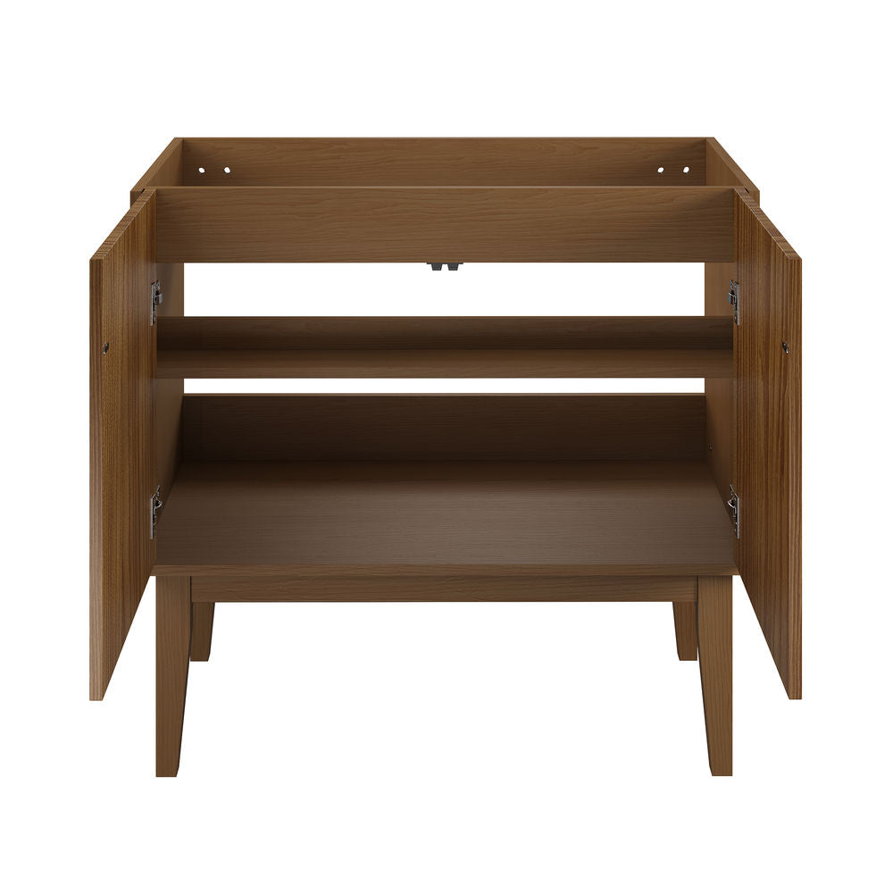 Bosse 36" Freestanding Bathroom Vanity Cabinet without Top in Brown Oak