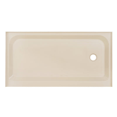 Voltaire 60 x 32 Single-Threshold, Right-Hand Drain, Shower Base in Biscuit