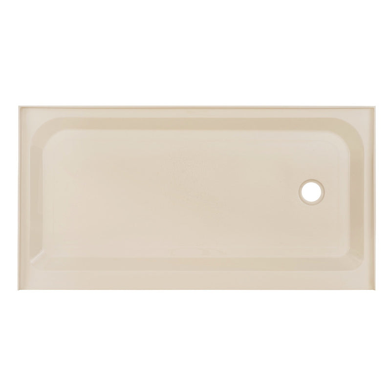 Voltaire 60 x 32 Single-Threshold, Right-Hand Drain, Shower Base in Biscuit