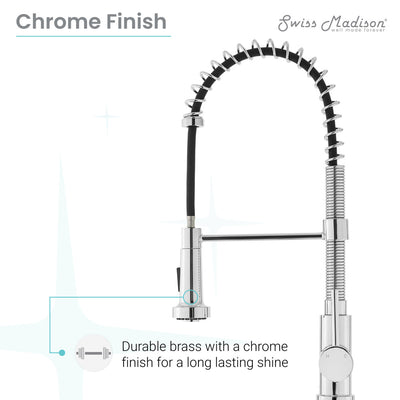 Nouvet Single Handle, Pull-Down Kitchen Faucet in Chrome