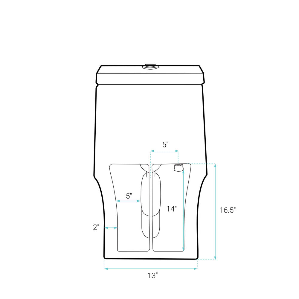Virage One Piece Elongated Toilet with Touchless Retrofit Dual Flush 1.1/1.6 gpf