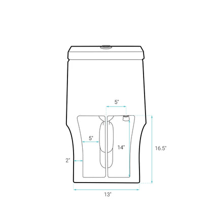Virage One Piece Elongated Toilet with Touchless Retrofit Dual Flush 1.1/1.6 gpf