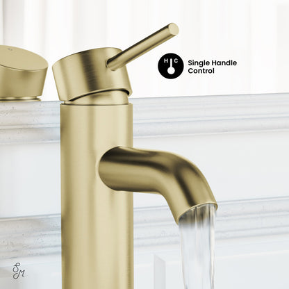 Ivy Single Hole, Single-Handle, Bathroom Faucet in Brushed Gold
