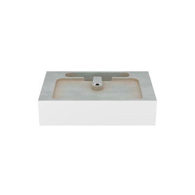 Concorde 24" Rectangle Console Sink with Matte Silver Legs