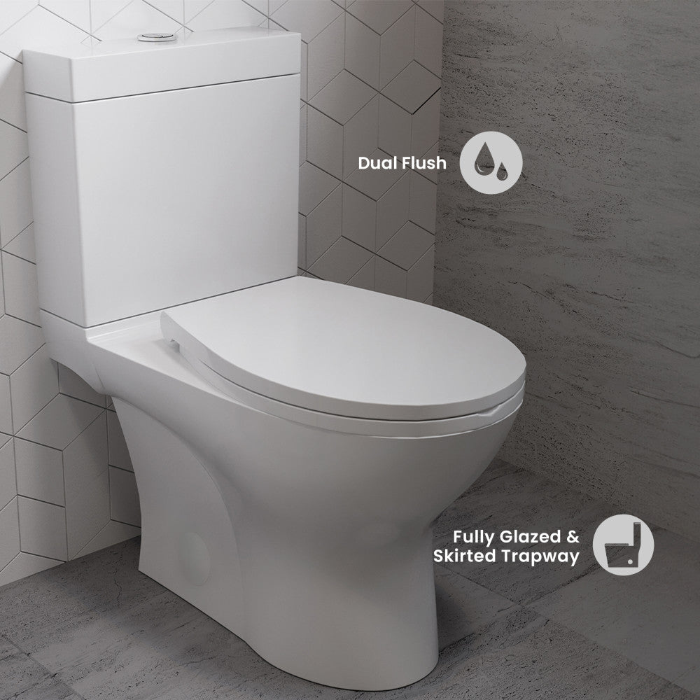 Cache Two-Piece Elongated Toilet Dual-Flush 1.1/1.6 gpf