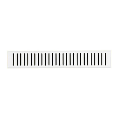 Voltaire 18" Stainless Steel Linear Shower Drain in Matte White