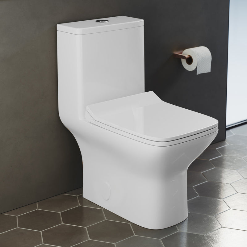 Carre One-Piece Square Toilet Dual-Flush 1.1/1.6 gpf with 10" Rough-In