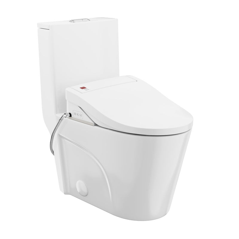 St. Tropez One-Piece Elongated Toilet Vortex Dual-Flush 1.1/1.6 gpf with Smart Seat Bidet
