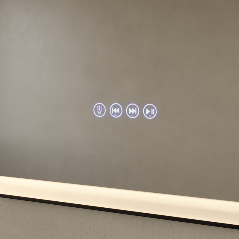 Carre 24" x 36" Rectangular LED Anti-Fog Smart Mirror with Bluetooth