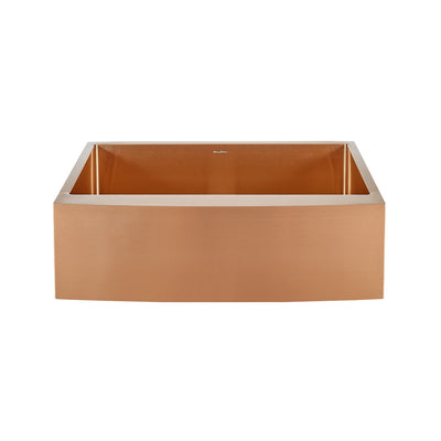 Rivage 30 x 21  Stainless Steel, Single Basin, Farmhouse Kitchen Sink with Apron in Rose Gold