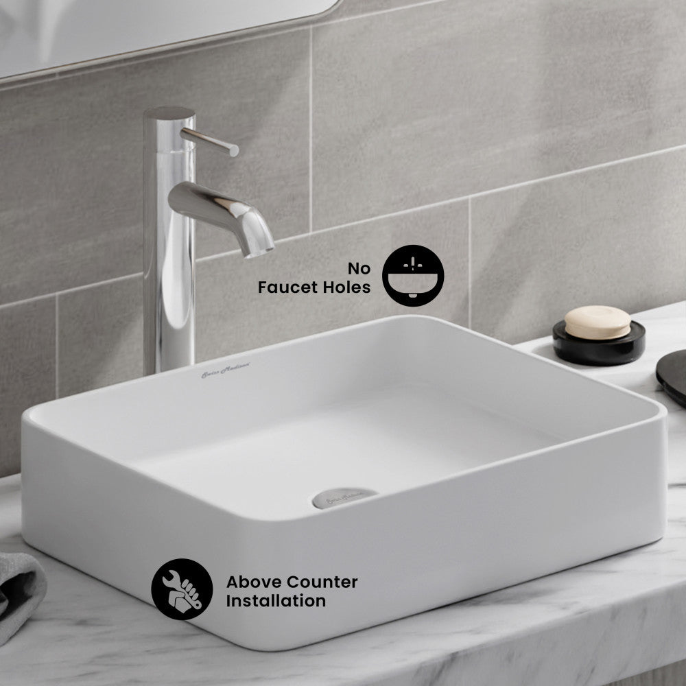 Concorde 19 Rectangle Ceramic Vessel Sink