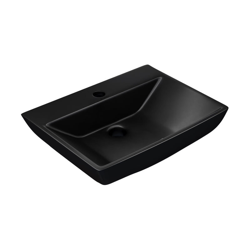 Sublime 18" Ceramic Wall Hung Sink in Matte Black