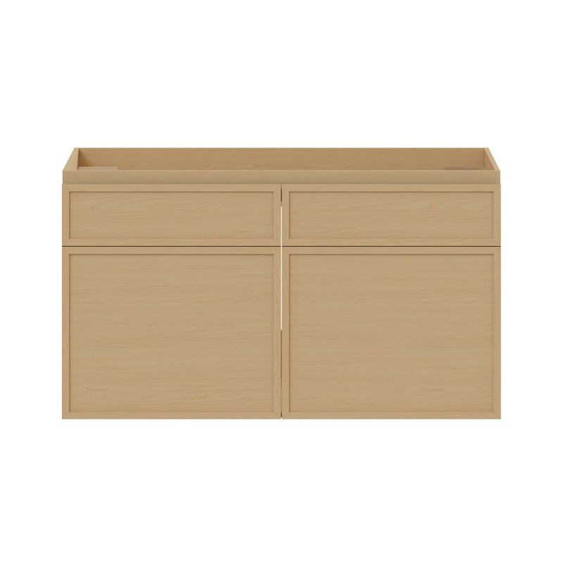 St. Tropez 36" Wall-Mounted Bathroom Vanity Cabinet without Top in Natural Oak