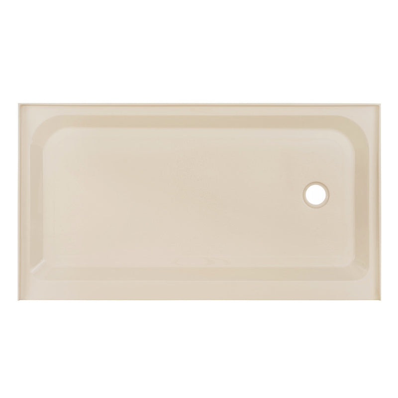 Voltaire 60" x 36" Single-Threshold, Right-Hand Drain, Shower Base in Biscuit