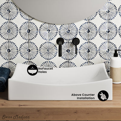 Marseille 25.5” Rectangle Vessel Bathroom Sink